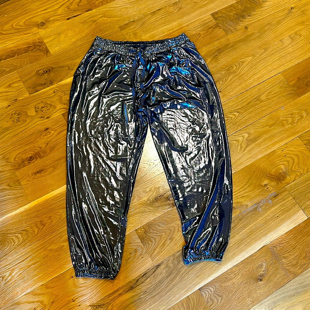 Gap Pull On Metallic Pants Medium - image 1